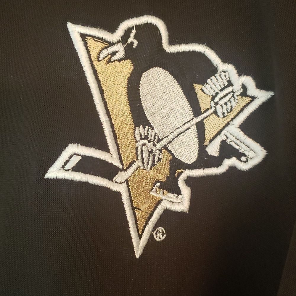 Majestic NHL Pittsburgh Penguins Zip-Up Warm Up Jacket - Sz 3X - Picture 2 of 6